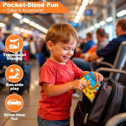 Travel Magnetic Blocks 45 PCS Mini Building Cubes with Case Construction | Travel Toy for Airplane Plane Car Road Trip, Mini Cubes STEM Learning Portable Building Toys Gift for Toddler Kids Ages 3-5