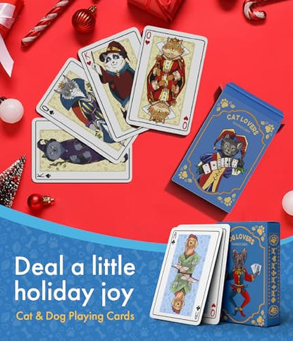 Cat Playing Cards Themed Deck for Adults - Collectible Card Games for Teens, Women and Men - Card Games For Adults on Family Game Night - 54 Cards for Solitaire or Poker - Fun Gifts for Cat Lovers