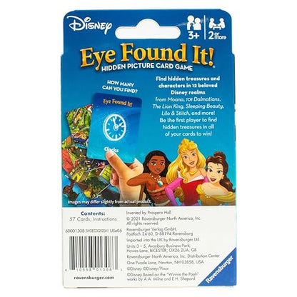 Ravensburger Eye Found It! World of Disney Card Game - Fun and Educational Spot It for Toddlers, Preschoolers, Boy and Girls Ages 3-8 - Family-Friendly for Endless Fun