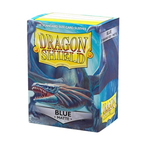 Dragon Shield | Standard Size Matte Card Sleeves | 100 CT - Smooth & Tough TCG Sleeves - Compatible with Pokemon, Flesh & Blood, One Piece & Magic the Gathering | Blue - color: Blue