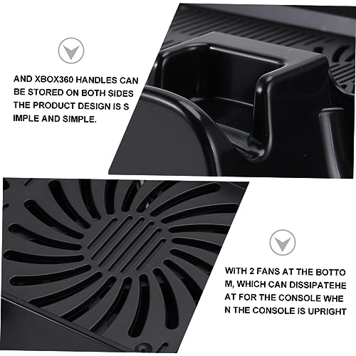 1pc Temperature Control Radiator Fan Base Compatible Space-Saving Cooling for Game Consoles and Vertical Stand