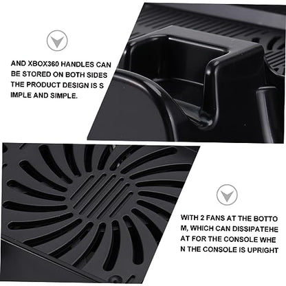 1pc Temperature Control Radiator Fan Base Compatible Space-Saving Cooling for Game Consoles and Vertical Stand