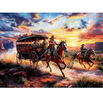 500 Piece Puzzles for Adults, Wild Horses Jigsaw Puzzles 500 Pieces, Beautiful Sunset Sky Jigsaw Puzzles, Challenging Puzzle Home Decor Birthday Party Gift for Adults Seniors Age 14+ - style: Horse