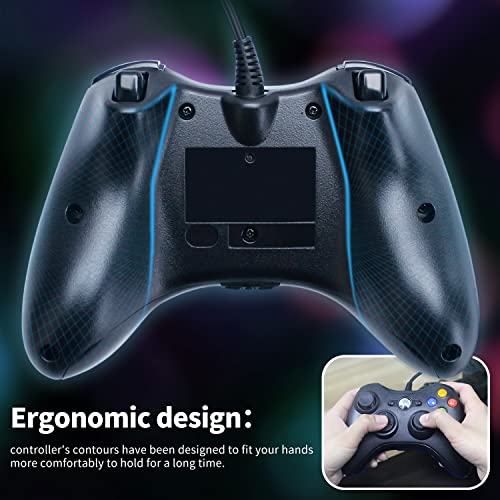 OSTENT Wired USB Controller Gamepad Joystick for Microsoft Xbox 360 Console Windows PC Laptop Computer Video Game Color Black - color: Black