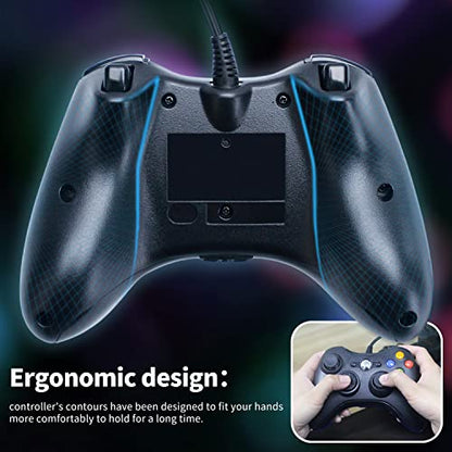 OSTENT Wired USB Controller Gamepad Joystick for Microsoft Xbox 360 Console Windows PC Laptop Computer Video Game Color Black - color: Black