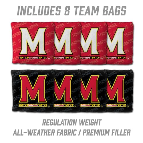 YouTheFan NCAA 2’ x 3’ Wood Cornhole Game with Logo Bags - color: Maryland Terrapins