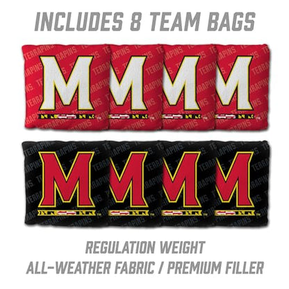 YouTheFan NCAA 2’ x 3’ Wood Cornhole Game with Logo Bags - color: Maryland Terrapins