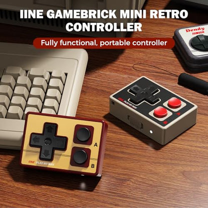 IINE Mini Controller for iPhone/iPad/Android, Portable Wireless Controller for TikTok Scrolling, E-book Page Turning, Music Control, PPT Clicker, Selfie Shutter, with Wrist Strap (Red) - color: Red