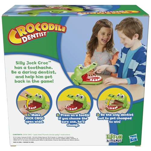 Hasbro Gaming Crocodile Dentist Kids Board Game, Ages 4 and Up (Amazon Exclusive)