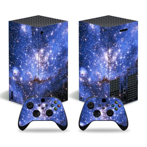 Xbox Series X Digital Stickers Full Body Vinyl Skin Decal Protective Cover for Microsoft Xbox Series X Digital Console and Controllers (Series X Digital Blue Starry Sky) - color: Series X digital blue starry sky