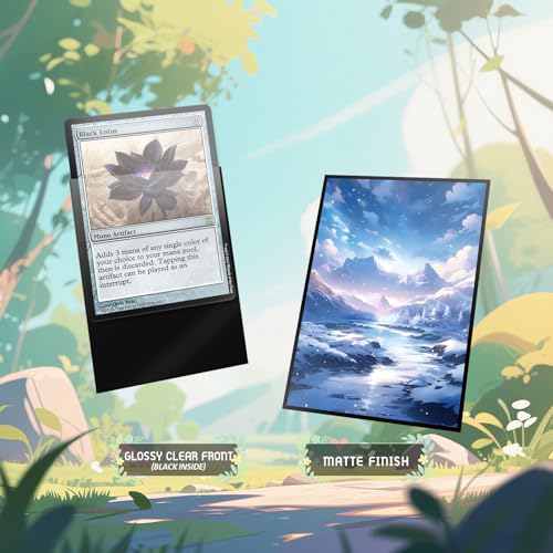 MTG Card Sleeves - Tundra(White Blue) - Fantasy Dual Lands Series - Ultra Clear Front & Matte Finish Back, 100 Count Standard Size TCG Art Sleeves for Magic The Gathering - color: Tundra(white Blue)