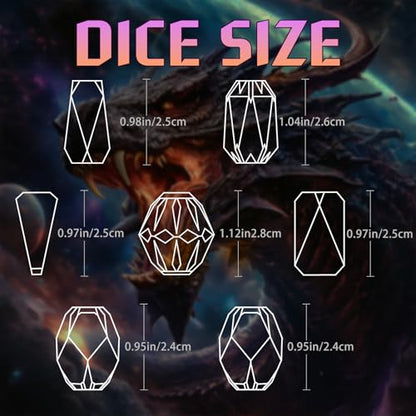 FONVGOGO Dungeons and Dragon Dice Set, Metal DND Dice with Cardboard Box Stonehenge Theme RPG Dice for Role Playing Games Gifts (Purple Orange) - color: S Purple Orange