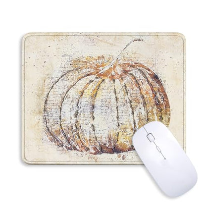 Fall Farmhouse Mouse Pad for Desk 9.5x7.9 Inch - color: Pumpkin