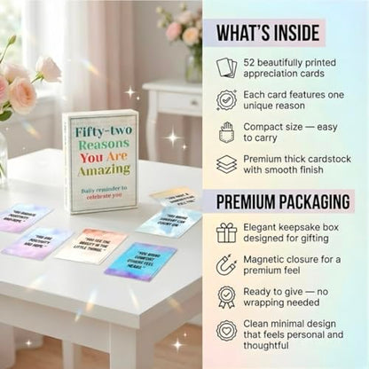 Isaac Liev Affirmation Cards for Women, Men & Teens – 52 Uplifting Positive Quotes & Inspirational Messages - style: Amazing Affirmation