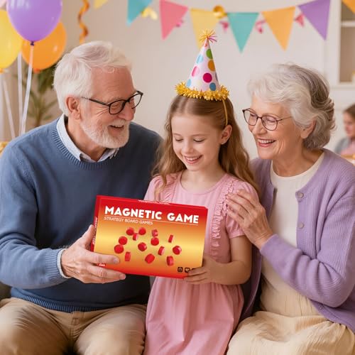 Magnet Game, Magnetic Game Chess Board Games for Kids 8-12, Magnet Game with String for Family Games Night, Fidget Toy for Kids and Adult, 2 Player Game (Magnetic Game with String) - style: magnetic game with string