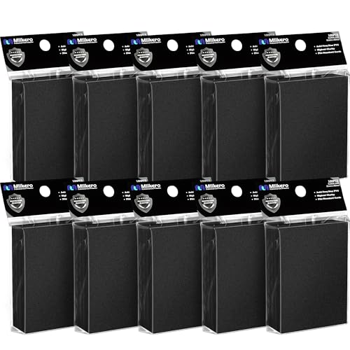 1000 Counts Black Card Sleeves, Matte Card Sleeve Deck Card Protectors, Trading Card Sleeves Fit for MTG, TCG and Sports Cards - color: Black, size: 1000 Pack