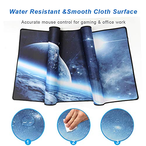 XXL Professional Large Mouse Pad & Computer Game Mouse Mat (35.4x15.7x0.1IN, 90x40 Space) - color: 90x40 Space, size: 35.4x15.7x0.1IN
