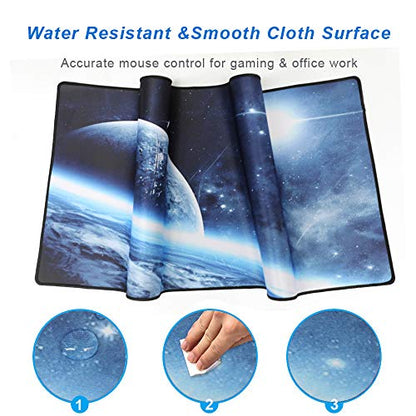 XXL Professional Large Mouse Pad & Computer Game Mouse Mat (35.4x15.7x0.1IN, 90x40 Space) - color: 90x40 Space, size: 35.4x15.7x0.1IN