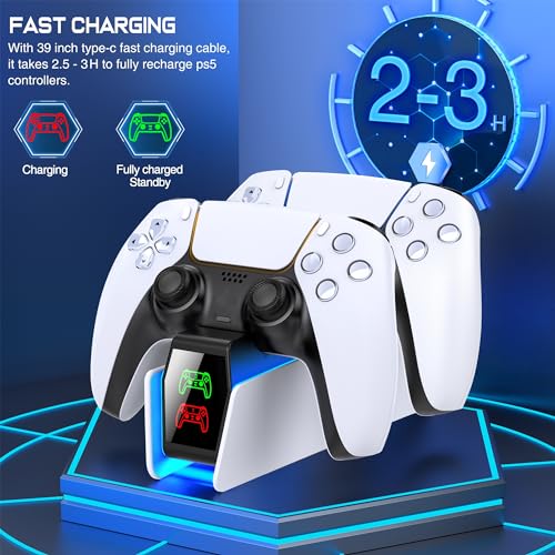 PS5 Controller Charger Station for PlayStation 5 Controllers Dual Stand Charger Dock, PS5 Controller Charging Station Accessories(S - size: S