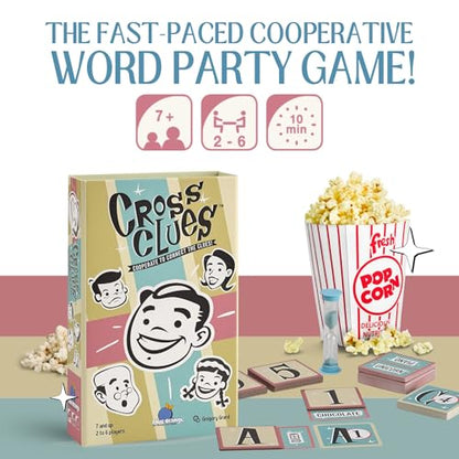 Blue Orange Games Cross Clues- New Cooperative Family Party Game for 2 to 6 Players. Recommended for Ages 7 and up