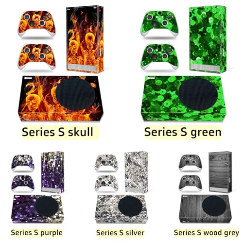 Xbox Series S Stickers Full Body Vinyl Skin Decal Protective Cover for Microsoft Xbox Series S Console and Controllers (Series S Pink 4) - color: Series S pink 4