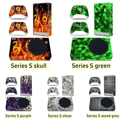Xbox Series S Stickers Full Body Vinyl Skin Decal Protective Cover for Microsoft Xbox Series S Console and Controllers (Series S Block) - color: Series S block