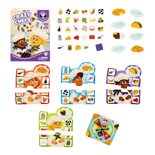 Orchard Toys Crazy Chefs Game - New Art, Help The Crazy Chefs Gather Their Ingredients & Utensils to Prepare a Delicious Meal, The Player Whose Dish is Ready First Wins, Ages 3-6, for 2-4 Players - style: Crazy Chefs