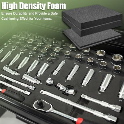 LAFENLIN Pick & Pluck Foam 4-Pack for Gun Cases, 16x12x2" & 0.4" Sheets | High-density closed-cell polyethylene, pre-scored for easy customization.Protects firearms, electronics, tools & collectibles - size: 4 Pack Two Sizes-16 Inch Length