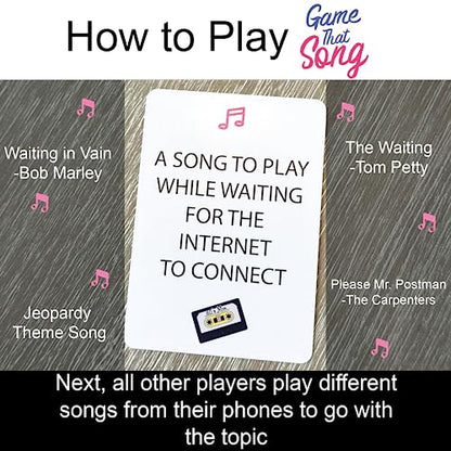 Game That Song 80's Mix Expansion - 50 New Cards - Music Card Game for Family, Adults, and Teens. Hilarious, Addictive, and Competitive Fun for Game Nights! - style: 80's Expansion
