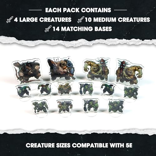 1985 Games Orc Minis Pack – Compatible with DND, RPG & Tabletop Games – Roleplaying Miniature Figures for TTRPG Quests - style: Orcs