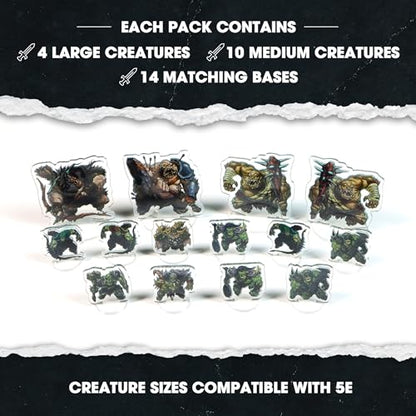 1985 Games Orc Minis Pack – Compatible with DND, RPG & Tabletop Games – Roleplaying Miniature Figures for TTRPG Quests - style: Orcs