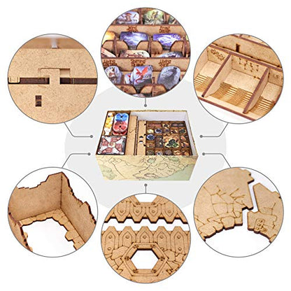 TowerRex Organizer for Gloomhaven and Forgotten Circles Expansion, Storage Insert for Gloomhaven, Board Game Accessories Upgrade