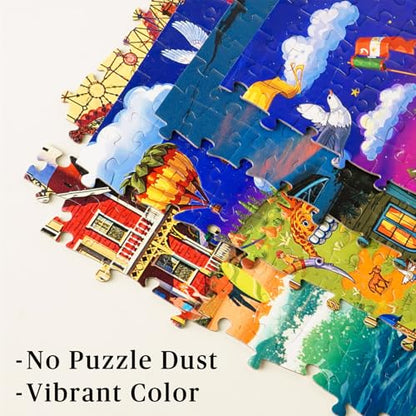 1000 Piece Round Jigsaw Puzzle for Adults, Tree of Life in Crystal Ball 26.6in Difficult Impossible Puzzles with Letters on Back, Crystal-Style Aesthetic Art, Mindful Activity Gift for Adults - color: B-crystal Tree of Life