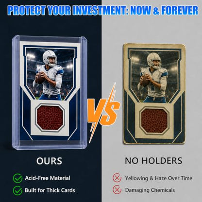 DEDC 20 Top Loader Thick Card Load Holder Storage for Trading Cards Sports Sleeves Hard Plastic 360 Point Protective Toploaders 3"x4" Rigid Memorabilia Collectibles - size: 360pt
