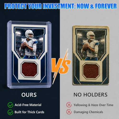 DEDC 20 Top Loader Thick Card Load Holder Storage for Trading Cards Sports Sleeves Hard Plastic 360 Point Protective Toploaders 3"x4" Rigid Memorabilia Collectibles - size: 360pt
