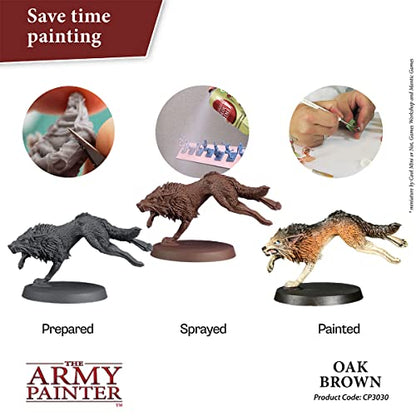 The Army Painter, Colour Primer Oak Brown, 400 ml spray acrilico | Primer marrone quercia per dipingere miniature Warhammer e Dungeons and Dragons - color: Oak Brown