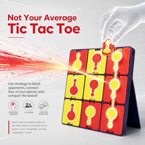 91 Pieces Tic Tac Toe Game with Storage Bag for Backyard Lawn | Ages 4-12, odorless weatherproof material, Fixed design, waterproof X and O pieces, logic training, beach or camping