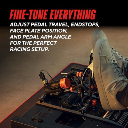 ASETEK SimSports Hydraulic Invicta S-Series T.H.O.R.P. II Sim Racing Pedals | Premium Pedals for Sim Racing | Adjustable and Customizable Pedal Arms for a Perfect Fit in Your Setup | PC Compatible - size: Invicta S-Series