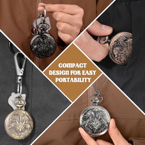 D&D Dice Set,7PCS Metal Dice for Dungeons and Dragons,Mini Dice Set with Pocket Watch Case,Role Playing Board Games Accessories (Dragon, Copper) - color: Copper, style: Dragon