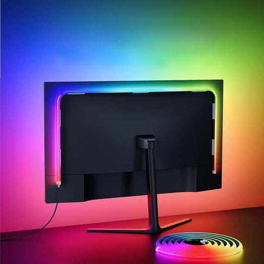 (New Version) Skydimo 24'' ARGB Led Strip Lights, PC Sync Monitor Backlight | Sync with Screen Color or Music, Dynamic Ambient Smart Light with USB, Software Control - size: 24" | New | 3-Sided