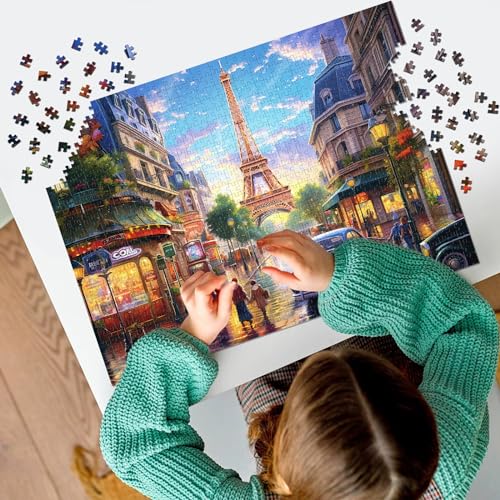 2 Pack Puzzles for Adults 1000 Pieces-Big Ben and Eiffel Tower Difficult Jigsaw Puzzles for Adults,Hard Jigsaw Puzzle Decorations DIY Leisure Game Toy Suitable Family Friends(27.5x20 inches) - style: Big Ben and Eiffel Tower