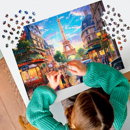 2 Pack Puzzles for Adults 1000 Pieces-Big Ben and Eiffel Tower Difficult Jigsaw Puzzles for Adults,Hard Jigsaw Puzzle Decorations DIY Leisure Game Toy Suitable Family Friends(27.5x20 inches) - style: Big Ben and Eiffel Tower