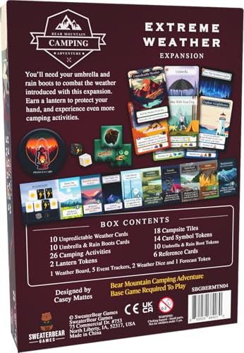 Extreme Weather Expansion | Designed to be Added to Bear Mountain Camping Adventure Base Game | Easy to Learn | Ages 10+ | for 1-4 Players | Perfect for Outdoor Enthusiasts