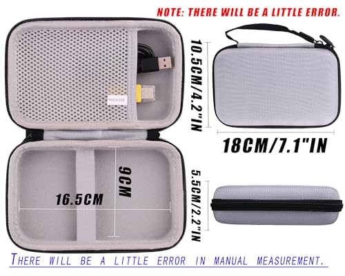 Hard EVA Carrying Storage Case Compatible with Retroid Pocket Flip 2 / Retroid Pocket Classic Retro Game Handheld Console Protective Travel Storage Box (Grey) - color: Grey