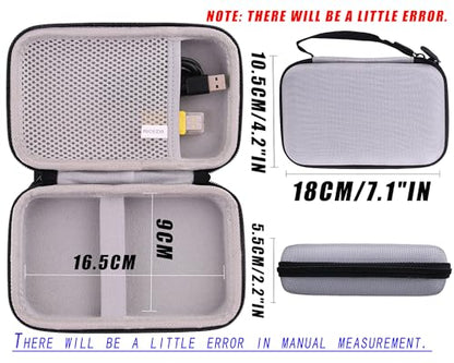 Hard EVA Carrying Storage Case Compatible with Retroid Pocket Flip 2 / Retroid Pocket Classic Retro Game Handheld Console Protective Travel Storage Box (Grey) - color: Grey