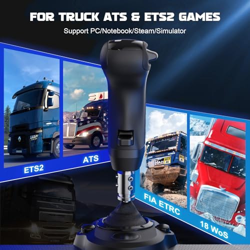 aikeec USB American Truck Simulator Shifter, Gearshift Knob Fit for ATS & ETS2 Games, PC Sim Racing Shifter Compatible with Logitech G25 G27 G29 G920 Thrustmaster TH8A Fanatec Version 2 - size: Truck Sim USB Shifter Version 2