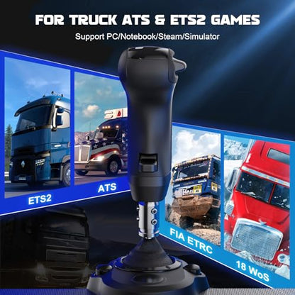 aikeec USB American Truck Simulator Shifter, Gearshift Knob Fit for ATS & ETS2 Games, PC Sim Racing Shifter Compatible with Logitech G25 G27 G29 G920 Thrustmaster TH8A Fanatec Version 2 - size: Truck Sim USB Shifter Version 2