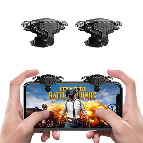 Newseego for PUBG Mobile Game Controller Trigger, Upgrade Version PUBG Mobile Game Trigger Double Sensitive Aim & Shoot Keys Buttons for Rules of Survival/PUBG Triggers for All Smartphone-Black - color: Black