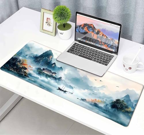 Large Mouse Pad, Desk Mat Computer Keyboard Pad Non-Slip Rubber Base Waterproof with Stitched Edges for Laptop Gaming, Office & Home 31.5 x 11.8 Inch (XL-13) - color: Xl-13