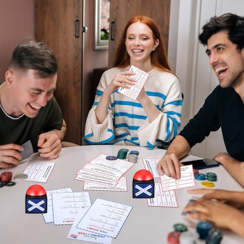 Syhood 4th of July Friendly Feud Game with Answer Buzzer, Patriotic Independence Day Feud Party Game, Fun Family Trivia Quiz Night for Party, Adults, Office, Classroom, Large Group and Team Building - style: Independence Day
